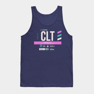 Charlotte (CLT) Airport Code Baggage Tag D Tank Top